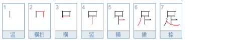 足字的笔画顺序