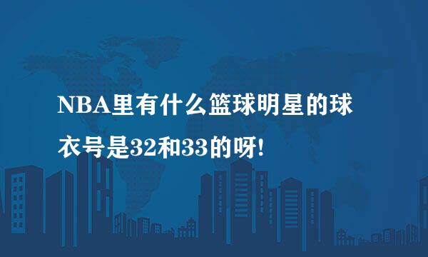 NBA里有什么篮球明星的球衣号是32和33的呀!