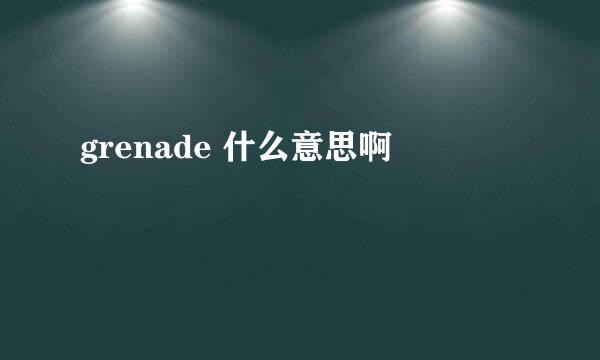 grenade 什么意思啊