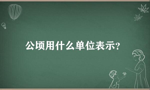 公顷用什么单位表示？