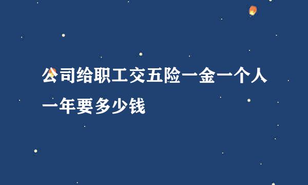 公司给职工交五险一金一个人一年要多少钱