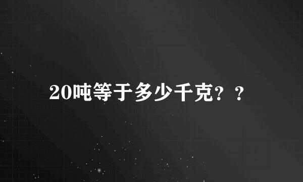 20吨等于多少千克？？