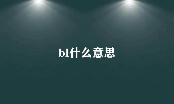 bl什么意思