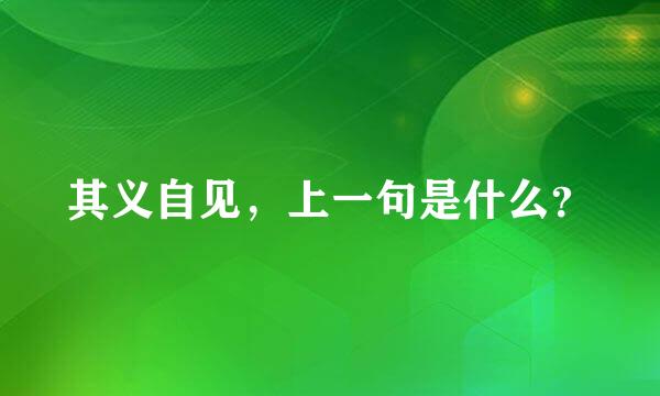 其义自见，上一句是什么？