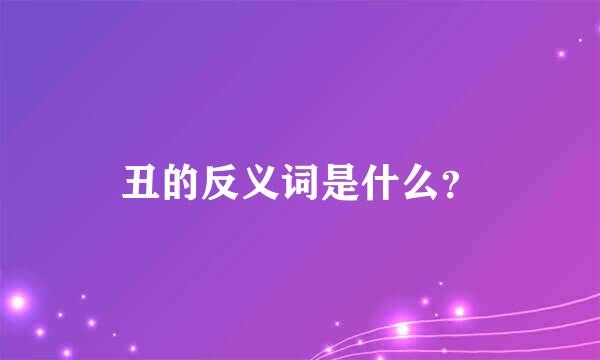 丑的反义词是什么？