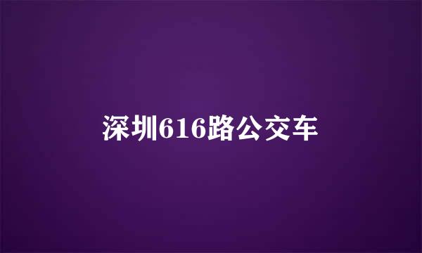 深圳616路公交车