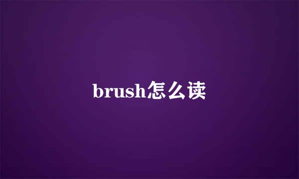 brush怎么读