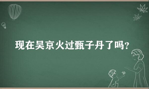 现在吴京火过甄子丹了吗？