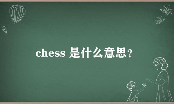 chess 是什么意思？