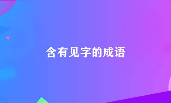 含有见字的成语