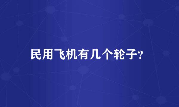 民用飞机有几个轮子？