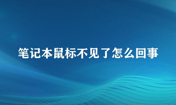 笔记本鼠标不见了怎么回事