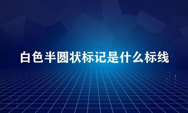 白色半圆状标记是什么标线