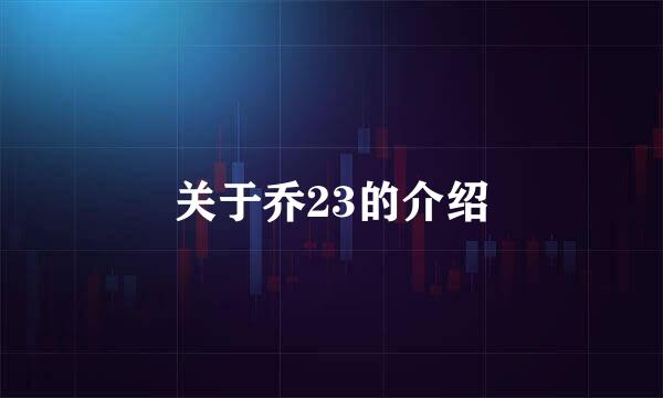 关于乔23的介绍