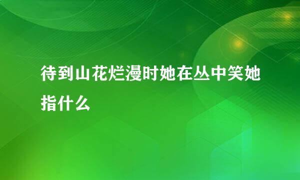 待到山花烂漫时她在丛中笑她指什么