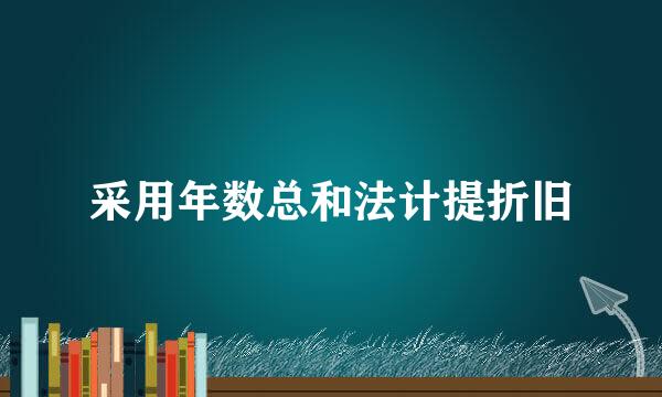 采用年数总和法计提折旧