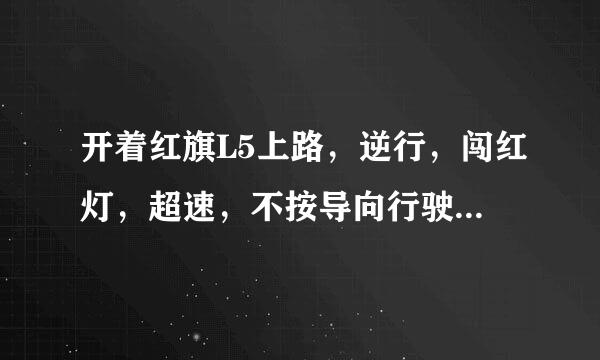 开着红旗L5上路，逆行，闯红灯，超速，不按导向行驶，随便在路中间停车，交警敢管吗？？？？