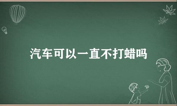 汽车可以一直不打蜡吗