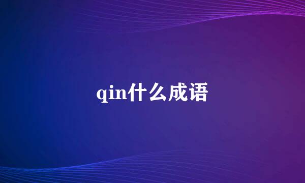 qin什么成语