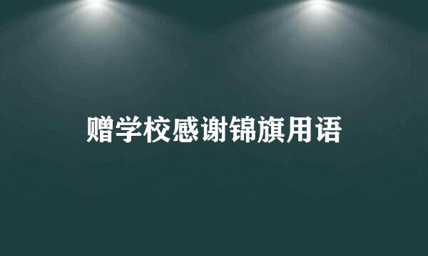 赠学校感谢锦旗用语