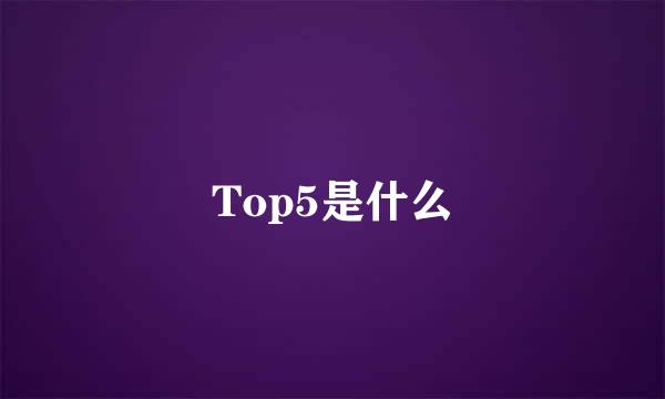 Top5是什么