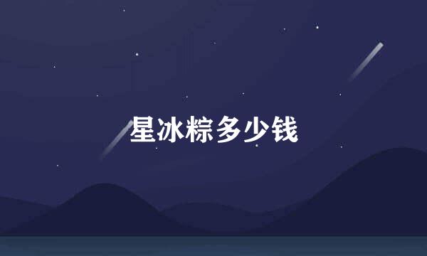 星冰粽多少钱