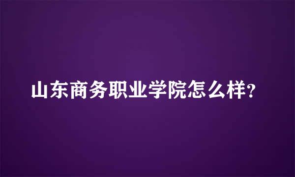 山东商务职业学院怎么样？