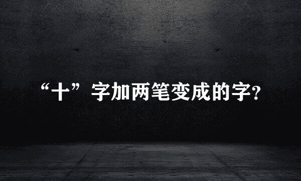 “十”字加两笔变成的字？