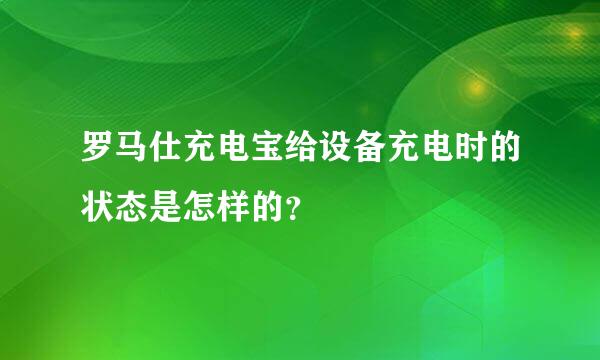 罗马仕充电宝给设备充电时的状态是怎样的？