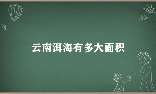 云南洱海有多大面积