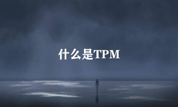 什么是TPM