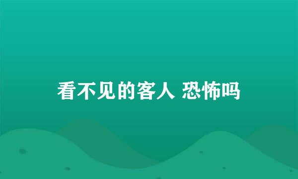 看不见的客人 恐怖吗