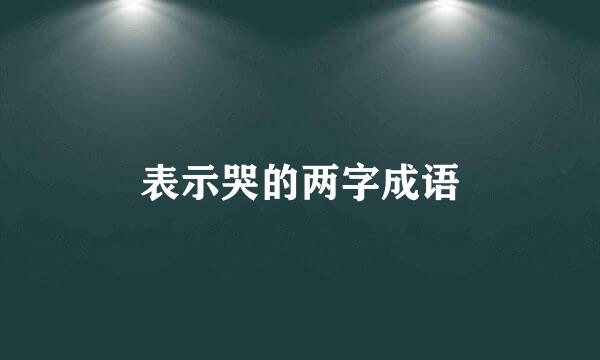 表示哭的两字成语