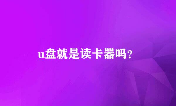 u盘就是读卡器吗？