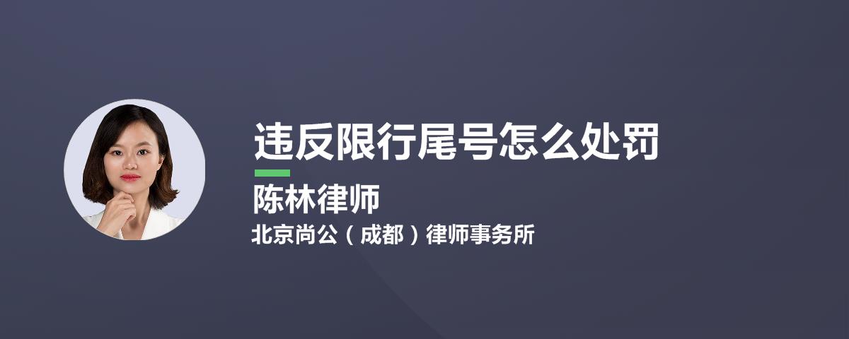 违反限行尾号怎么处罚