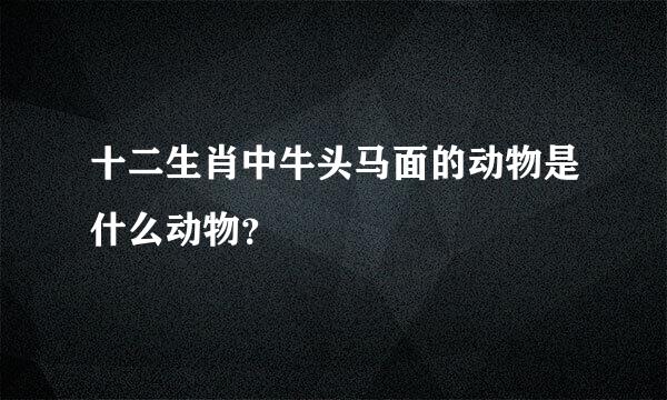 十二生肖中牛头马面的动物是什么动物？