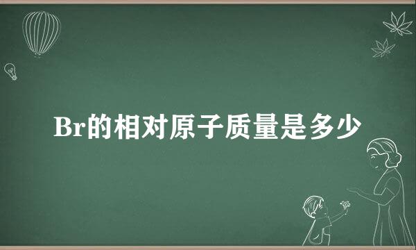 Br的相对原子质量是多少