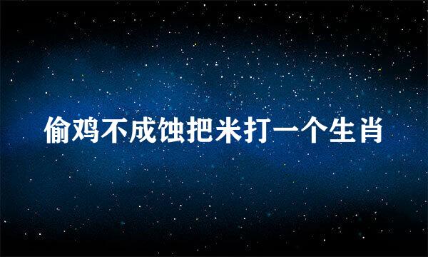 偷鸡不成蚀把米打一个生肖