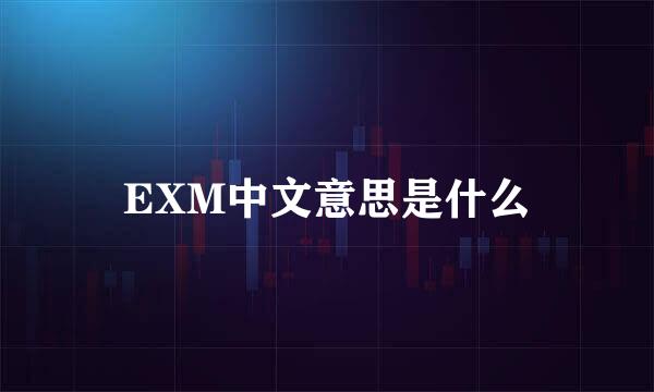 EXM中文意思是什么