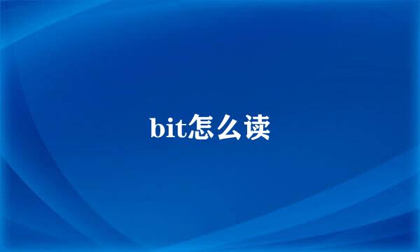 bit怎么读