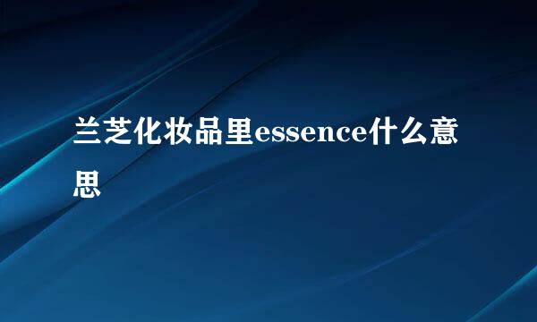 兰芝化妆品里essence什么意思