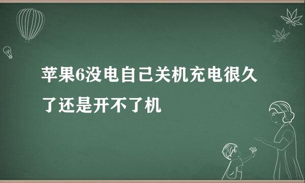 苹果6没电自己关机充电很久了还是开不了机