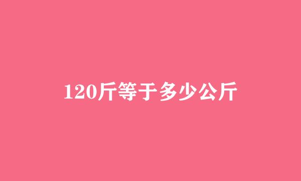 120斤等于多少公斤