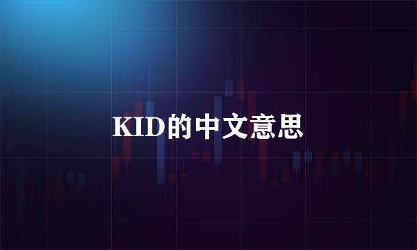 KID的中文意思