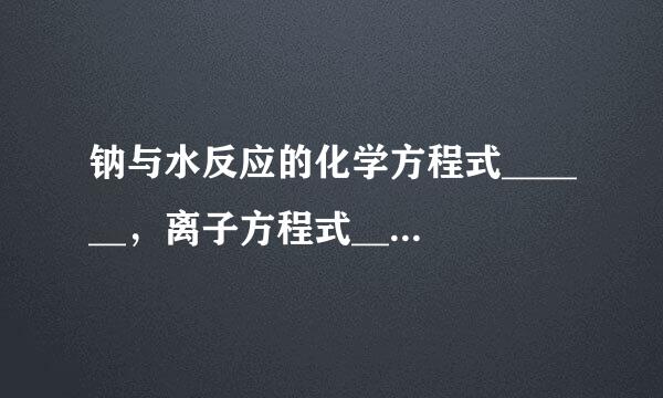 钠与水反应的化学方程式______，离子方程式______