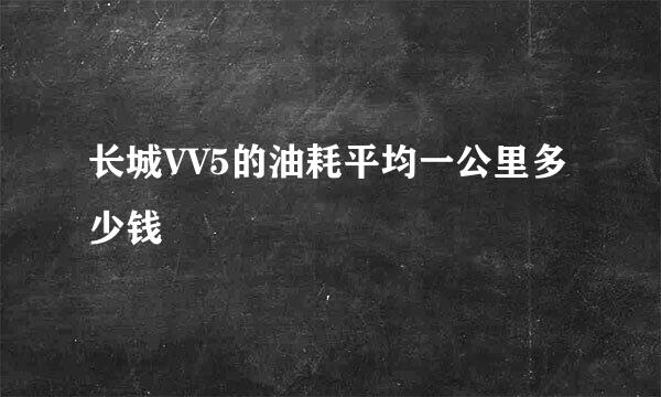 长城VV5的油耗平均一公里多少钱