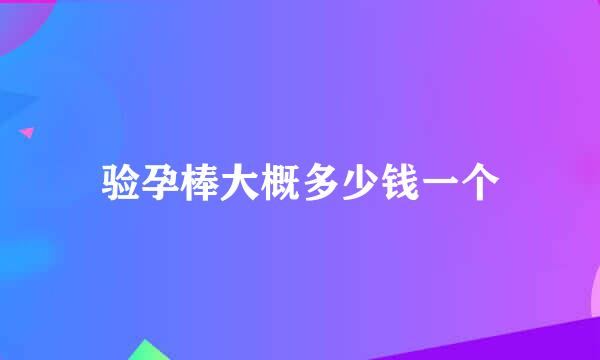 验孕棒大概多少钱一个