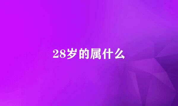 28岁的属什么