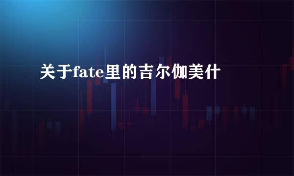 关于fate里的吉尔伽美什