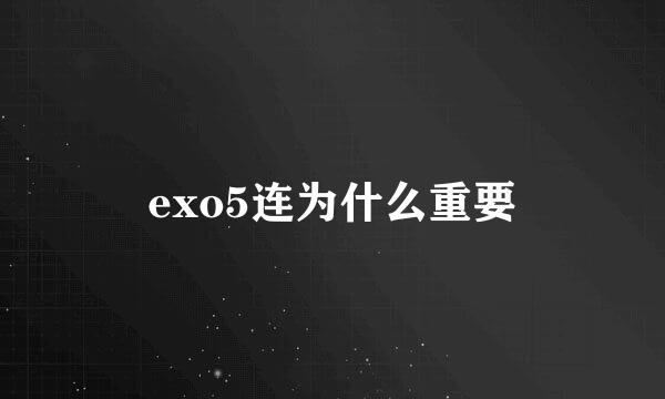 exo5连为什么重要